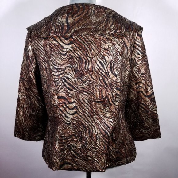 Nuevo Beautiful Textured Brown Formal Over Jacket - Picture 2 of 8